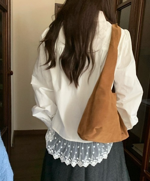Sibra（シブラ）の「レースドッキングシャツブラウス（シャツ/ブラウス・レディース・ホワイト・M）」の3枚目の写真