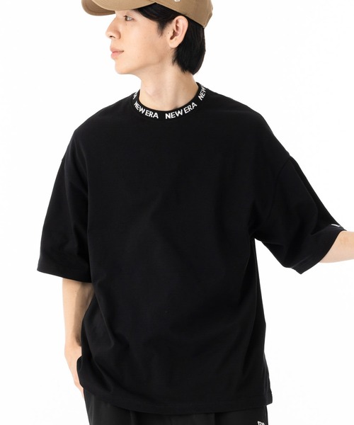 NEW ERA（ニューエラ）の「ニューエラ 半袖Tシャツ オーバーサイズ 襟ジャカードロゴ（Tシャツ/カットソー・メンズ・ホワイト/ブラック/ベージュ・XL/L/S/XXL/M）」の3枚目の写真