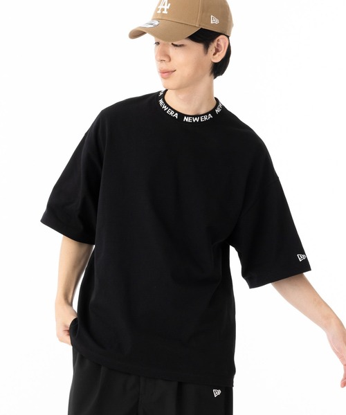 ニューエラ 半袖Tシャツ オーバーサイズ 襟ジャカードロゴ（T