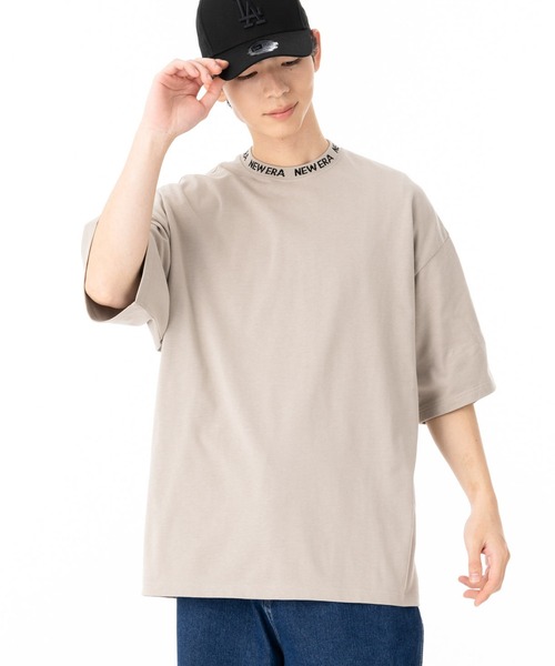 NEW ERA（ニューエラ）の「ニューエラ 半袖Tシャツ オーバーサイズ 襟ジャカードロゴ（Tシャツ/カットソー・メンズ・ホワイト/ブラック/ベージュ・XL/L/S/XXL/M）」の14枚目の写真