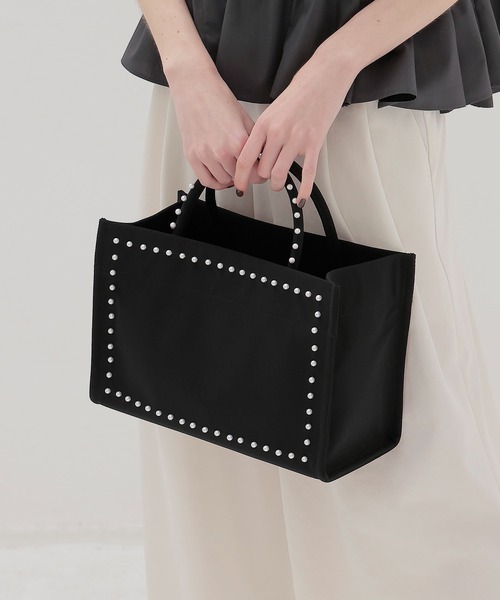 別注】TSURU by Mariko Oikawa / Aimee(パール付きトートバッグ