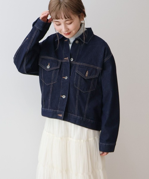 AMERICAN HOLIC（アメリカンホリック）の「デニムGジャン（デニムジャケット・レディース・ライトインディゴブルー/ワンウォッシュ・L/M）」の14枚目の写真