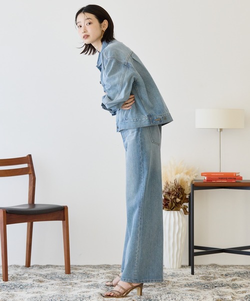 AMERICAN HOLIC（アメリカンホリック）の「デニムGジャン（デニムジャケット・レディース・ライトインディゴブルー/ワンウォッシュ・L/M）」の7枚目の写真