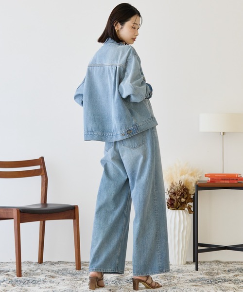 AMERICAN HOLIC（アメリカンホリック）の「デニムGジャン（デニムジャケット・レディース・ライトインディゴブルー/ワンウォッシュ・L/M）」の8枚目の写真