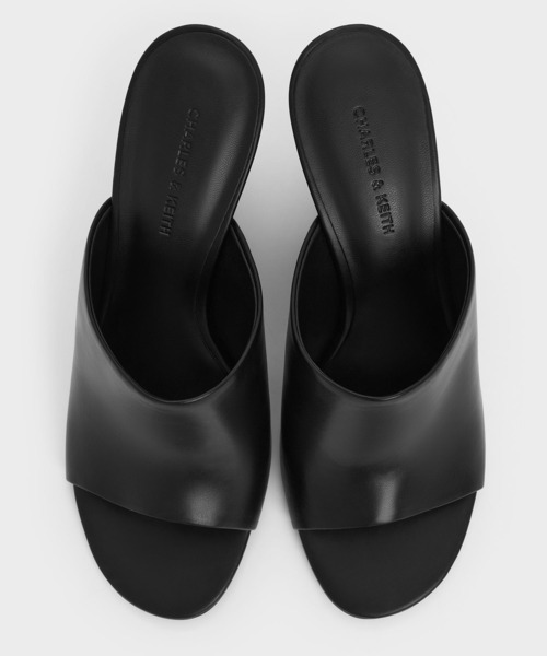 CHARLES & KEITH(チャールズ & キース)の「ワイドストラップ スカルプチュアヒールウエッジ(サンダル・レディース・ブラック/ライラック/ホワイト・25.5cm/25cm/24.5cm/23.5cm/23cm/22.5cm)」の6枚目の写真