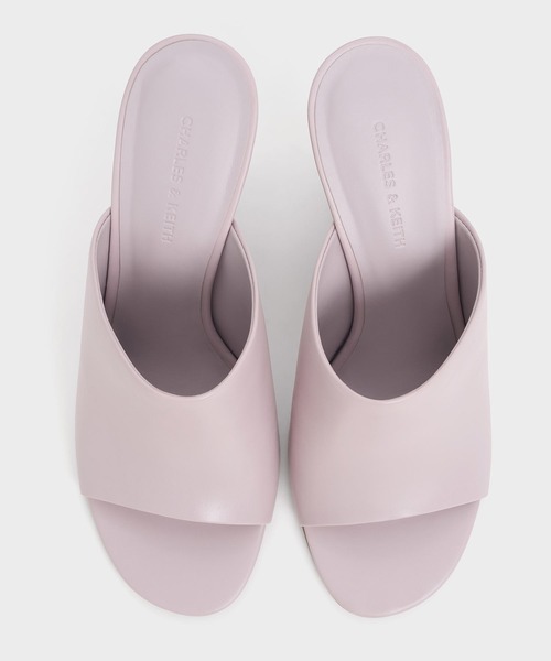 CHARLES & KEITH(チャールズ & キース)の「ワイドストラップ スカルプチュアヒールウエッジ(サンダル・レディース・ブラック/ライラック/ホワイト・25.5cm/25cm/24.5cm/23.5cm/23cm/22.5cm)」の11枚目の写真