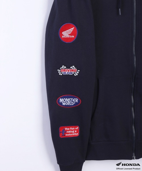 WESTSEA（ウエストシー）の「HONDA × MONSTER WORLD フルZIPパーカー 長袖（パーカー・メンズ・ブラック系その他/ネイビー系/ネイビー/ブラック・L/M）」の22枚目の写真