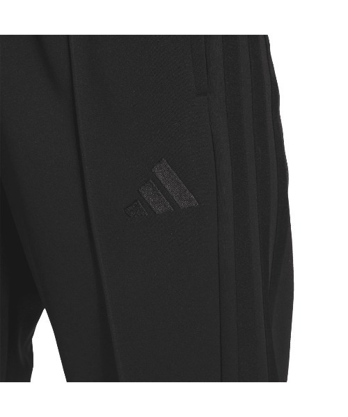 adidas（アディダス）の「アディダス adidas スリーストライプス スリムフィット ダブルニット オープンヘム トラックパンツ（その他パンツ・メンズ・ブラック×ブラック/ブラック×ホワイト・S/M/L/LL/3L）」の9枚目の写真