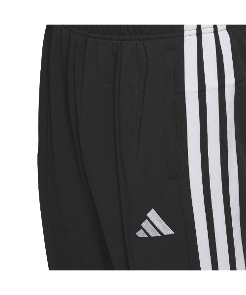 adidas（アディダス）の「アディダス adidas スリーストライプス スリムフィット ダブルニット オープンヘム トラックパンツ（その他パンツ・メンズ・ブラック×ブラック/ブラック×ホワイト・S/M/L/LL/3L）」の5枚目の写真