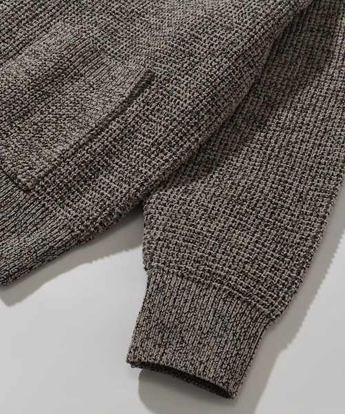 POWER TO THE PEOPLE（パワートゥーザピープル）の「【POWER TO THE PEOPLE/パワートゥーザピープル】スフレニット カーディガン（カーディガン/ボレロ・メンズ・サックスブルー/グレイッシュベージュ/スモークピンク/マルチ/イエロー×グリーン・M/L/LL）」の15枚目の写真