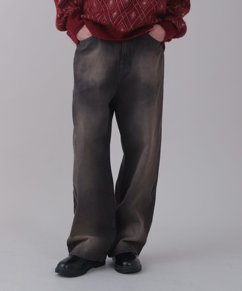 WEGO（ウィゴー）の「WEGO/バギーストレートデニムパンツ（デニムパンツ・メンズ・グレー/コバルトブルー/ブラック系3/ブラック系その他/ブラック系2/インディゴブルー/ブラック・SMALL/MEDIUM/LARGE）」の5枚目の写真