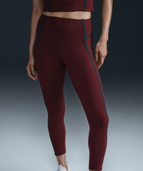 NIKE(ナイキ)の「ナイキ NIKE ナイキ ワン DF HR 7/8 タイツ SP(タイツ/ストッキング・レディース・ブラック/ボルドー・L/S/M)」の1枚目の写真
