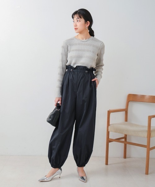 Bou Jeloud（ブージュルード）の「ハイデンクロスペグパンツ（その他パンツ・レディース・ベージュ/ネイビー・MEDIUM）」の6枚目の写真