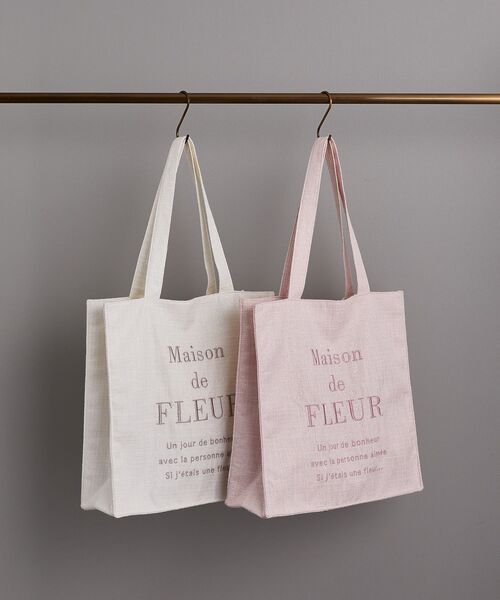メゾンドフルール 刺繍 トートバッグ メゾン ド フルール Maison de FLEUR ローズ刺繍トートバッグ