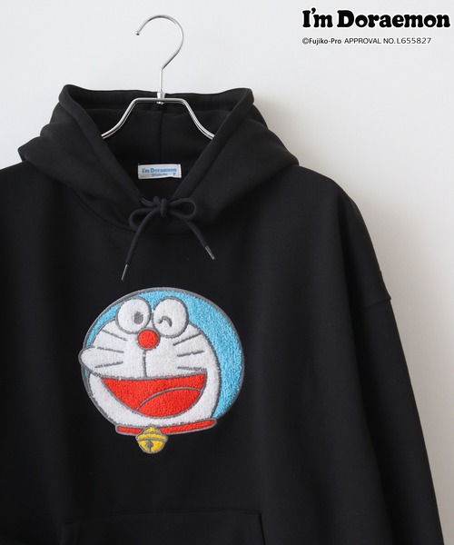 sanrio(サンリオ)の「I’m Doraemon裏起毛ビッグシルエットプルパーカー(パーカー・メンズ・オートミール/ブラック・FREE)」の2枚目の写真