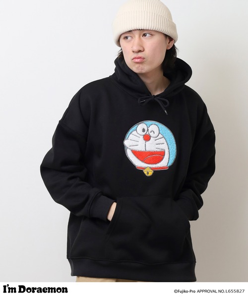sanrio(サンリオ)の「I’m Doraemon裏起毛ビッグシルエットプルパーカー(パーカー・メンズ・オートミール/ブラック・FREE)」の10枚目の写真