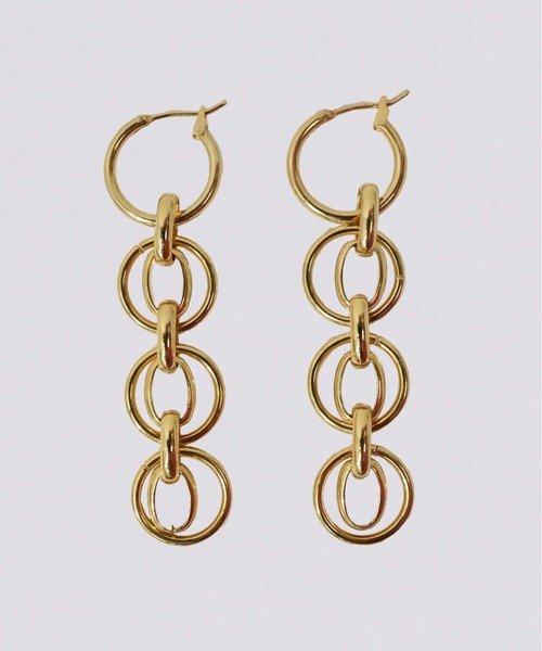 kiehtova（キエトヴァ）の「【kiehtova】OVAL CHAIN PIERCE/オーバルチェーンピアス（ピアス（両耳用）・レディース・ゴールド/シルバー・FREE）」の6枚目の写真