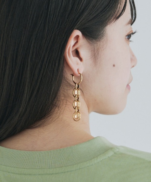 kiehtova（キエトヴァ）の「【kiehtova】OVAL CHAIN PIERCE/オーバルチェーンピアス（ピアス（両耳用）・レディース・ゴールド/シルバー・FREE）」の10枚目の写真