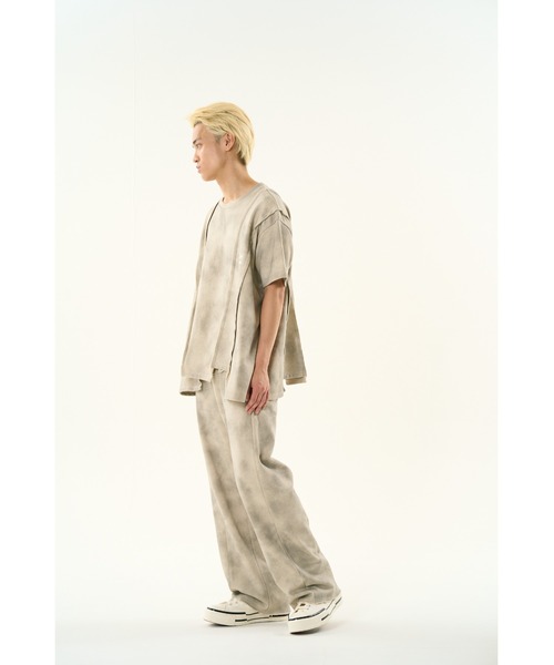 DISCOVERED（ディスカバード）の「DOCKING DAMAGE WIDE SWEAT PANTS（スウェットパンツ・メンズ・ブラック/ベージュ・SMALL/LARGE）」の11枚目の写真