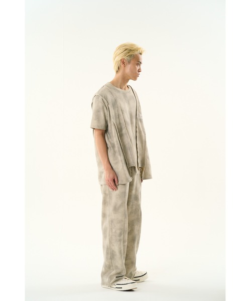 DISCOVERED（ディスカバード）の「DOCKING DAMAGE WIDE SWEAT PANTS（スウェットパンツ・メンズ・ブラック/ベージュ・SMALL/LARGE）」の12枚目の写真