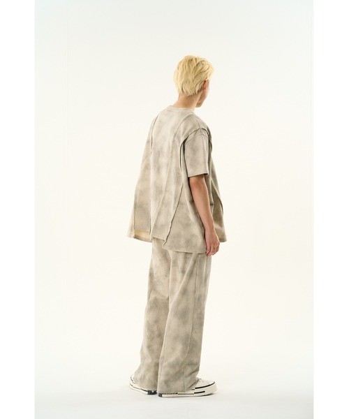 DISCOVERED（ディスカバード）の「DOCKING DAMAGE WIDE SWEAT PANTS（スウェットパンツ・メンズ・ブラック/ベージュ・SMALL/LARGE）」の13枚目の写真