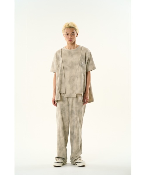 DISCOVERED（ディスカバード）の「DOCKING DAMAGE WIDE SWEAT PANTS（スウェットパンツ・メンズ・ブラック/ベージュ・SMALL/LARGE）」の14枚目の写真