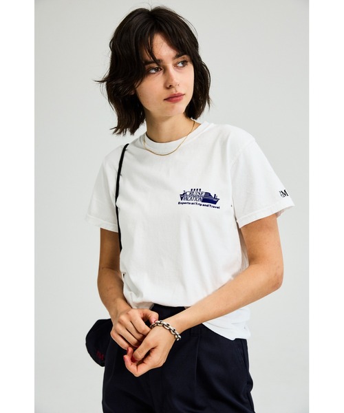 PARROTT CANVAS(パロットキャンバス)の「CRUISE VACATION S/S T-SHIRT(Tシャツ/カットソー・レディース・オフホワイト/ネイビー・FREE)」の6枚目の写真
