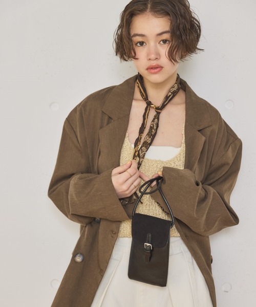 MIRROR STOKE（ミラーストーク）の「【ZOZO限定】SMARTPHONE SHOULDER/スマートフォンショルダー（ショルダーバッグ・レディース・ブラック×ベージュ/ブラック・FREE）」の13枚目の写真