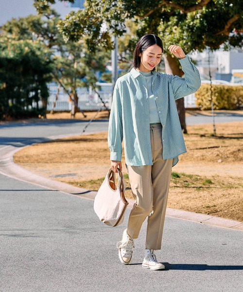 FOUND GOOD(ファウンドグッド)の「コタットレギュラーシャツLS(シャツ/ブラウス・レディース・グリーン/ピンク系/グレー系/ブルー系・M/S/L)」の19枚目の写真