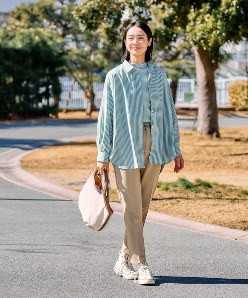 FOUND GOOD(ファウンドグッド)の「コタットレギュラーシャツLS(シャツ/ブラウス・レディース・グリーン/ピンク系/グレー系/ブルー系・M/S/L)」の20枚目の写真