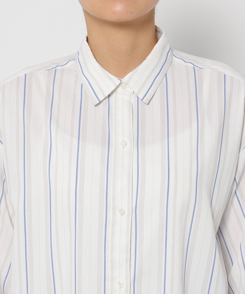 FOUND GOOD（ファウンドグッド）の「コタットレギュラーシャツLS（シャツ/ブラウス・レディース・グリーン/ピンク系/グレー系/ブルー系・M/S/L）」の13枚目の写真