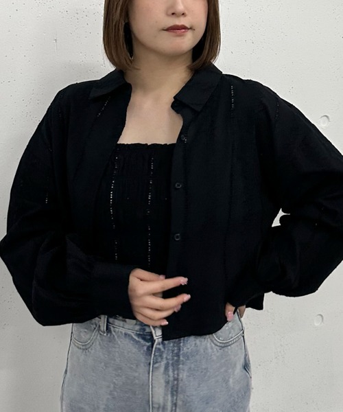 archives（アルシーヴ）の「コットンレースビスチェ×シャツＳＥＴ（シャツ/ブラウス・レディース・ピンク/オフホワイト/ブルー/ブラック・MEDIUM）」の14枚目の写真