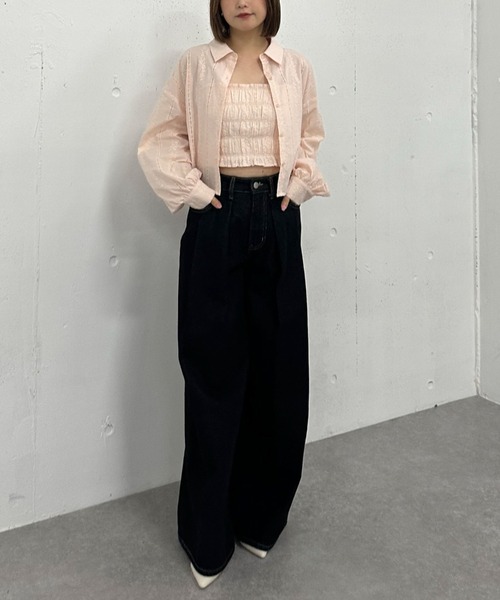 archives（アルシーヴ）の「コットンレースビスチェ×シャツＳＥＴ（シャツ/ブラウス・レディース・ピンク/オフホワイト/ブルー/ブラック・MEDIUM）」の10枚目の写真