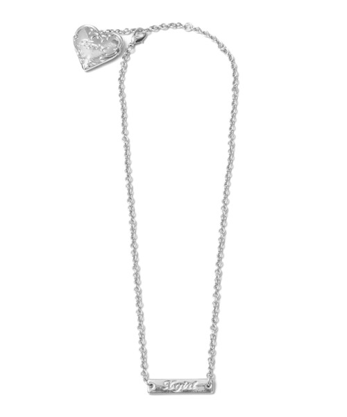 セール】2WAY PLATE AND HEART NECKLACE（ネックレス）｜X-girl