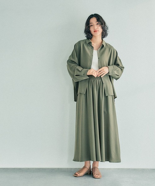 LEPSIM（レプシィム）の「マルチメリットカルゼスカーチョ《丈が選べる》　242730（その他パンツ・レディース・ネイビー/グリーン/グレー・FREE/TALL）」の6枚目の写真