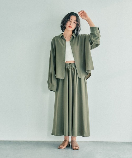 LEPSIM（レプシィム）の「マルチメリットカルゼスカーチョ《丈が選べる》　242730（その他パンツ・レディース・ネイビー/グリーン/グレー・FREE/TALL）」の7枚目の写真