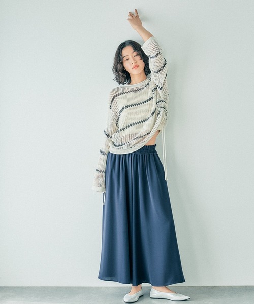 LEPSIM（レプシィム）の「マルチメリットカルゼスカーチョ《丈が選べる》　242730（その他パンツ・レディース・ネイビー/グリーン/グレー・FREE/TALL）」の14枚目の写真