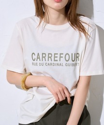 シルクタッチ フレンチロゴ半袖Tシャツ/ スーピマコットン