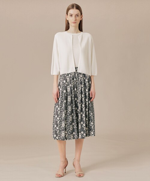 MACKINTOSH LONDON（マッキントッシュ ロンドン）の「【BIBURY FLOWER】トーナルバイブリーフラワージャージスカート（スカート・レディース・ネイビー/チャコールグレー・38/36）」の5枚目の写真