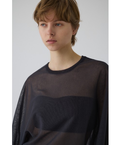 RIM.ARK（リムアーク）の「Sheer dolman knit tops シアードルマンニットトップス（ニット/セーター・レディース・グレー/ライトグリーン/ホワイト/ブラック・FREE）」の17枚目の写真