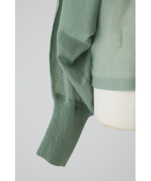 RIM.ARK（リムアーク）の「Sheer dolman knit tops シアードルマンニットトップス（ニット/セーター・レディース・グレー/ライトグリーン/ホワイト/ブラック・FREE）」の14枚目の写真