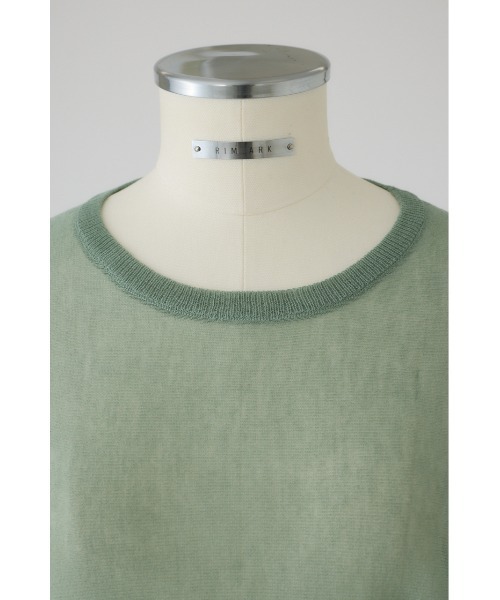 RIM.ARK（リムアーク）の「Sheer dolman knit tops シアードルマンニットトップス（ニット/セーター・レディース・グレー/ライトグリーン/ホワイト/ブラック・FREE）」の8枚目の写真