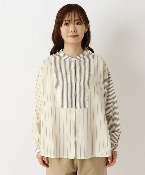 one'sterrace(ワンズテラス)の「異柄切替え アソートブラウス(シャツ/ブラウス・レディース・アイボリー系8/ブルー系その他7/ネイビー系5・02)」の18枚目の写真