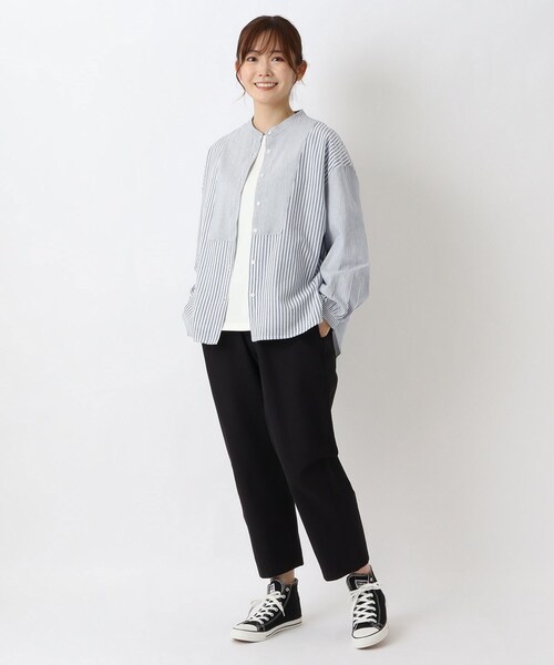 one'sterrace(ワンズテラス)の「異柄切替え アソートブラウス(シャツ/ブラウス・レディース・アイボリー系8/ブルー系その他7/ネイビー系5・02)」の9枚目の写真