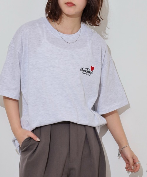 FUNALIVE(ファンアライブ)の「ワイドシルエットミニロゴTシャツ 吸水速乾 UVカット(Tシャツ/カットソー・メンズ・ネイビー/ミント/スミクロ/ブラック/グレイッシュベージュ/ブラック系その他2/ホワイト/サーモンピンク/ダークグリーン/ブルー/ホワイト系その他2/ブラック系その他3・M/L/LL)」の3枚目の写真