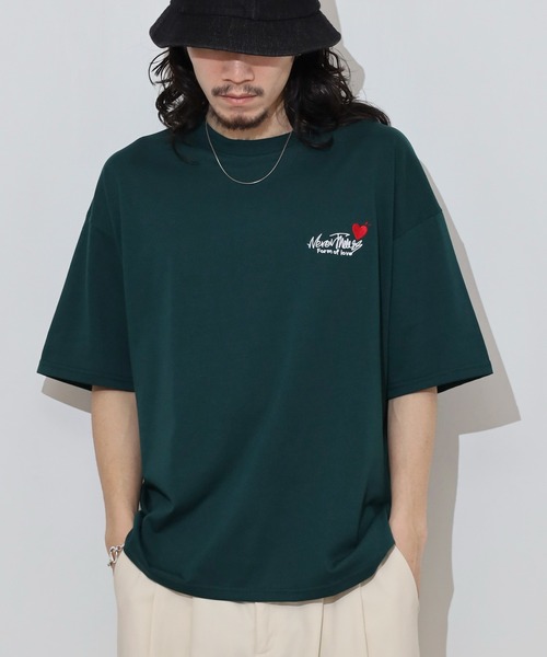 FUNALIVE(ファンアライブ)の「ワイドシルエットミニロゴTシャツ 吸水速乾 UVカット(Tシャツ/カットソー・メンズ・ネイビー/ミント/スミクロ/ブラック/グレイッシュベージュ/ブラック系その他2/ホワイト/サーモンピンク/ダークグリーン/ブルー/ホワイト系その他2/ブラック系その他3・M/L/LL)」の8枚目の写真