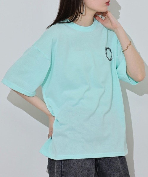 FUNALIVE(ファンアライブ)の「ワイドシルエットミニロゴTシャツ 吸水速乾 UVカット(Tシャツ/カットソー・メンズ・ネイビー/ミント/スミクロ/ブラック/グレイッシュベージュ/ブラック系その他2/ホワイト/サーモンピンク/ダークグリーン/ブルー/ホワイト系その他2/ブラック系その他3・M/L/LL)」の19枚目の写真