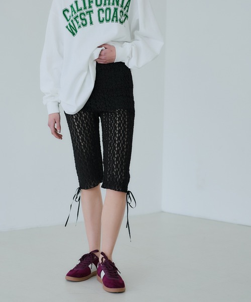 coca（coca）（コカ）の「【WEB限定セール】フラワーカットレースパンツ（その他パンツ・レディース・アイボリー/ブラック・M/L）」の5枚目の写真