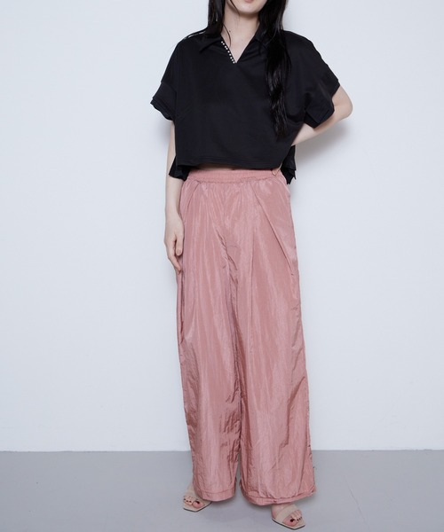Muel Chic(ミュエルシック)の「Blist color pants ブリストカラーパンツ(その他パンツ・レディース・バイオレット/ブラック/ベージュ/コーラルピンク/黄緑系・FREE)」の5枚目の写真