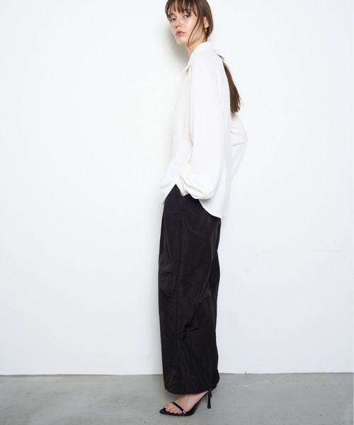 Muel Chic(ミュエルシック)の「Blist color pants ブリストカラーパンツ(その他パンツ・レディース・バイオレット/ブラック/ベージュ/コーラルピンク/黄緑系・FREE)」の12枚目の写真